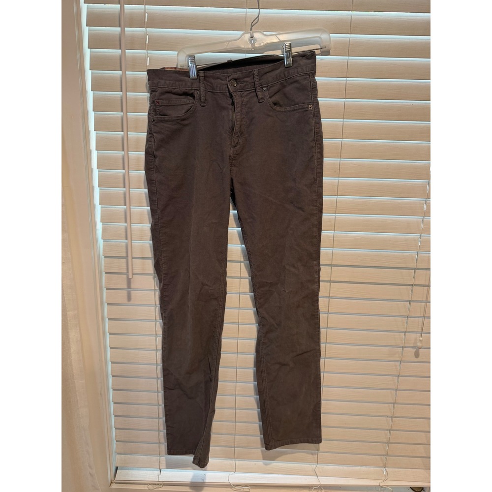 Marine Layer Mens‎ Slim Straight Corduroy Pants Charcoal Grey 33x32 5-Pocket